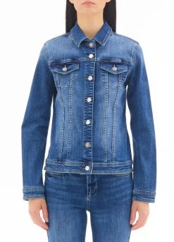 Jeansjacke Mit Schmuckknöpfen