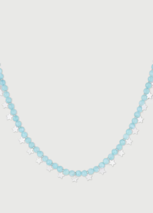 Hellblaue Halskette Mit Sternen 4 Hellblaue Halskette Mit Sternen – Bild 2