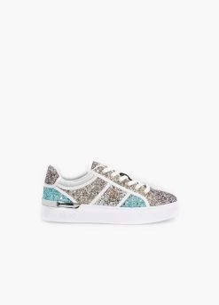 Sneaker Mit Mehrfarbigem Glitzer