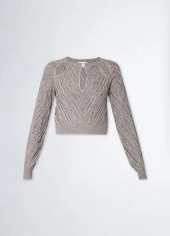 Pullover Aus Lurex® Mit Lochmuster -Liujo 8054944064934 WF3206MA80NA4119 S AF N N 6 N