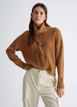 Rollkragenpullover Mit Perlen