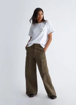 T-Shirt Mit Tasche Und Strass 10 T-Shirt Mit Tasche Und Strass -Liujo 8054944123020 MF3383J5003W9917 I AO N B 5 N