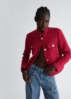 Jacke Im Hahnentrittmuster