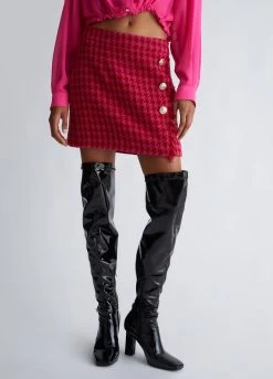 Minirock Im Hahnentrittmuster