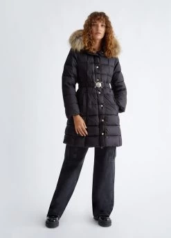 Wattierte Jacke Mit Gürtel 10 Wattierte Jacke Mit Gürtel -Liujo 8054944228596 MF3061T313022222 I AO N B 5 N