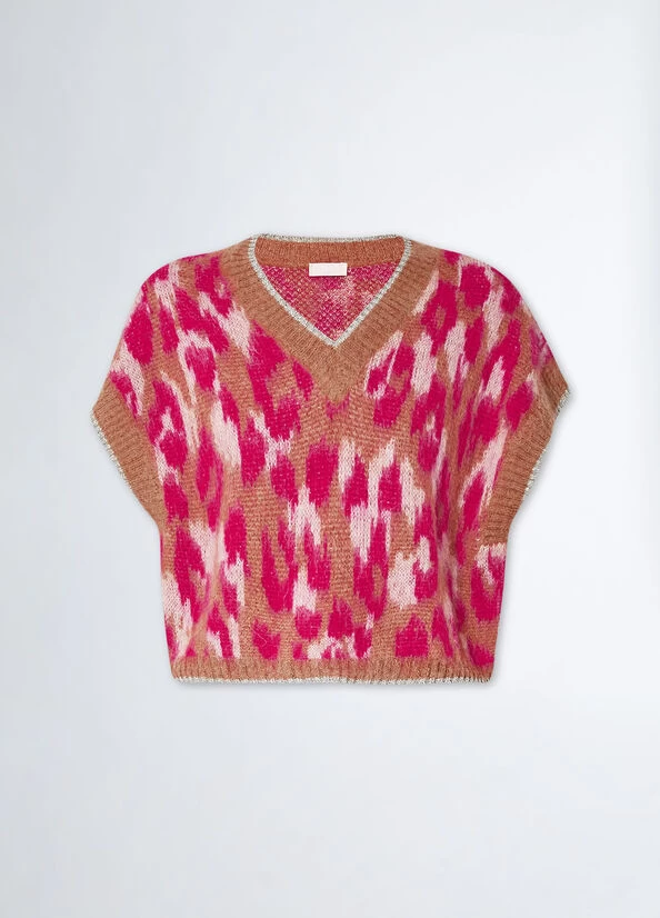 Weste Im Animal-Muster Aus Alpaka-Gemisch 7 Weste Im Animal-Muster Aus Alpaka-Gemisch – Bild 5