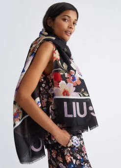 Schal Mit Blumendruck