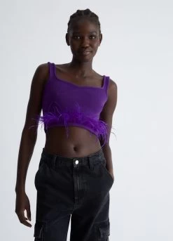 Bralette-Top Mit Federn