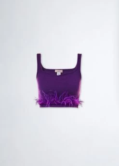 Bralette-Top Mit Federn -Liujo 8054944331524 JF3037MA18F63520 S AF N N 6 N