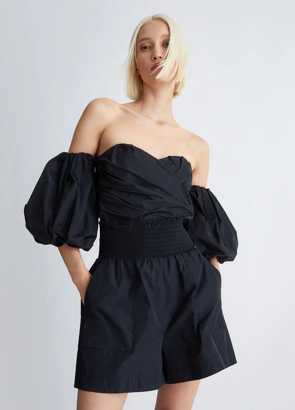 Oberteil Aus Taft Mit Ballonärmeln 3 Oberteil Aus Taft Mit Ballonärmeln