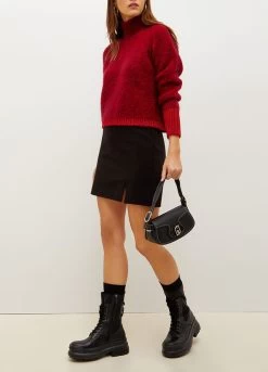 Stehkragenpullover Aus Mohair Und Wolle