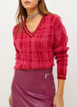 Jacquard-Pullover Aus Alpaka