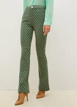 Ausgestellte Jacquardhose