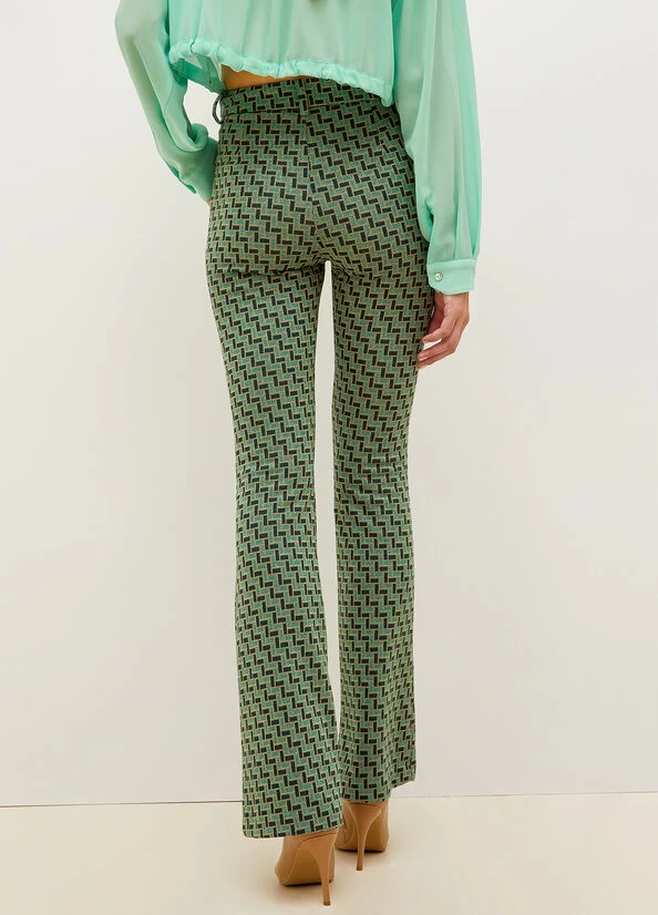 Ausgestellte Jacquardhose 4 Ausgestellte Jacquardhose – Bild 2