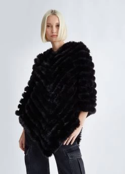 Poncho Aus Kunstpelz