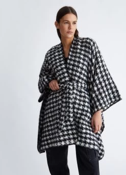 Kimono Mit Hahnentrittmuster