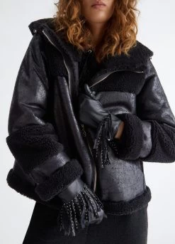 Schwarze Handschuhe Mit Nieten