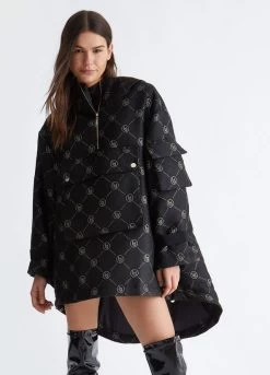 Jacquard-Anorak Mit Logo