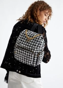 Rucksack Mit Hahnentrittmuster