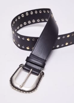 Schwarzer Gürtel Mit Nieten -Liujo 8055130735768 AF3403E000522222 S AP N N 10 N