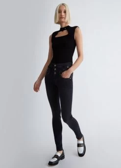 Schwarze Skinny-Jeans -Liujo 8055130757210 UF3014D481188268 I AO N B 5 N
