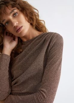 T-Shirt Aus Lurex®-Jersey 9 T-Shirt Aus Lurex®-Jersey -Liujo 8055130762580 CF3209J452404787 I AD N N 3 N