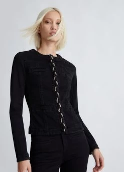 Jeansjacke Mit Schmuckdetails