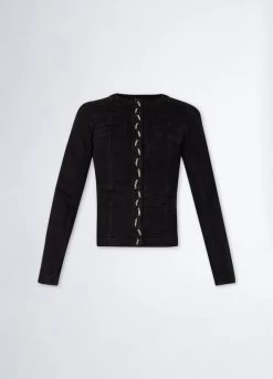 Jeansjacke Mit Schmuckdetails 11 Jeansjacke Mit Schmuckdetails -Liujo 8055130765048 UF3125D444888270 S AF N N 6 N