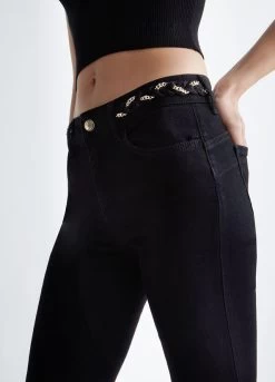 Schwarze Schlagjeans -Liujo 8055130765321 UF3126D444888270 I AD N N 3 N
