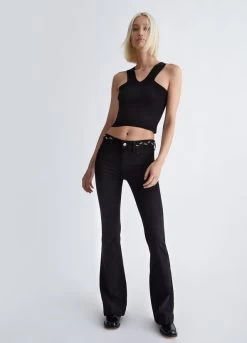 Schwarze Schlagjeans -Liujo 8055130765321 UF3126D444888270 I AO N B 5 N