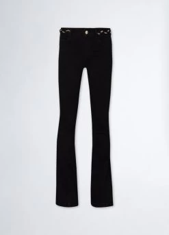 Schwarze Schlagjeans -Liujo 8055130765321 UF3126D444888270 S AF N N 6 N