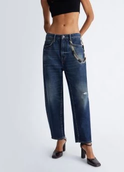 Boyfriend-Jeans Mit Umschlag