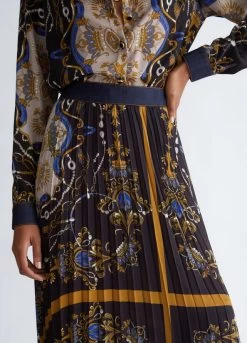 Plisseerock Mit Halstuchprint 9 Plisseerock Mit Halstuchprint -Liujo 8055130828903 UF3162D309277688 I AD N N 3 N