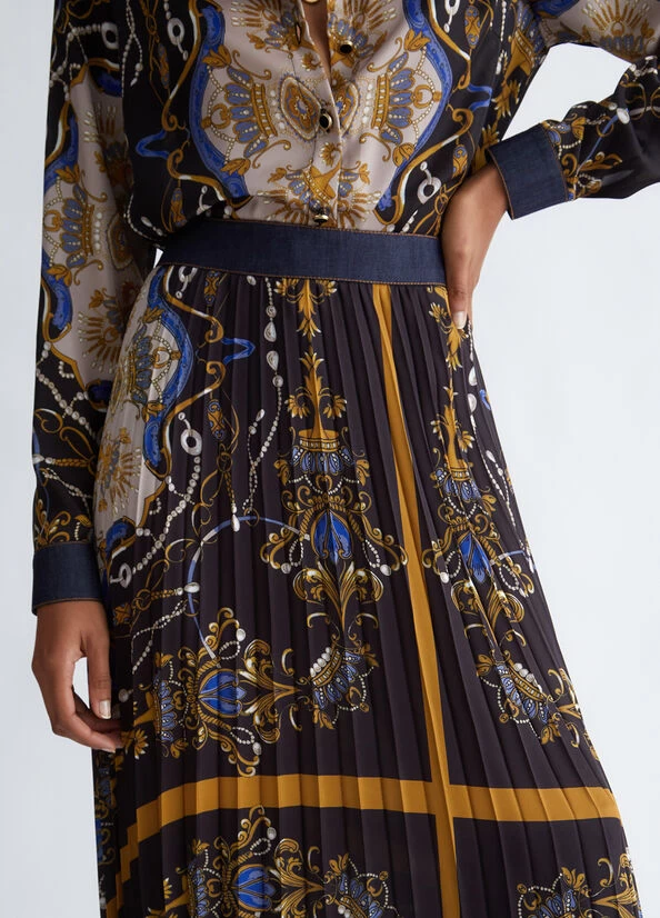 Plisseerock Mit Halstuchprint 5 Plisseerock Mit Halstuchprint – Bild 3