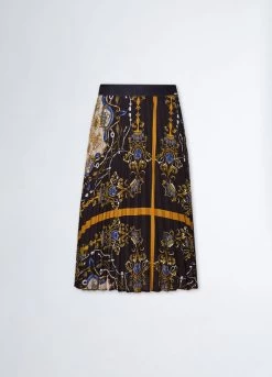 Plisseerock Mit Halstuchprint 11 Plisseerock Mit Halstuchprint -Liujo 8055130828903 UF3162D309277688 S AF N N 6 N