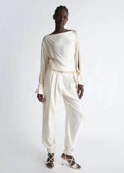 Bluse Aus Satin -Liujo 8055130830562 CF3186T356020304 I AO N B 5 N