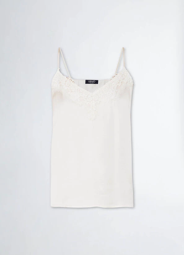 Satintop Mit Spitze 7 Satintop Mit Spitze – Bild 5