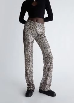 Animalier-Hose Mit Pailletten