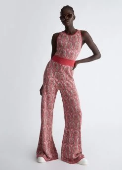 Jumpsuit Mit Blumen-Jacquard-Muster