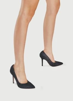 Pumps Aus Glitterleder