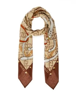 Tuch Mit Gürtelprint Und Logo