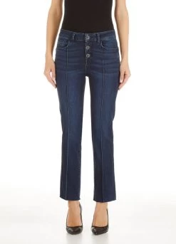 Bootcut-Jeans Mit Falte