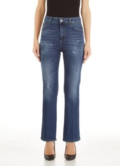 Ausgestellte Jeans Mit Strass