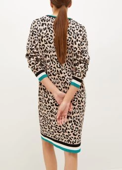 Kleid Mit Animal-Jacquard 5 Kleid Mit Animal-Jacquard -Liujo 8057590507541 offer TF2267MA71MR9242 I AR N R 2 N