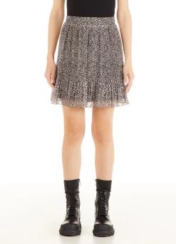 Rock Mit Animal-Print Aus Georgette