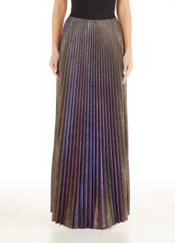 Glitzer-Plisseerock Aus Jersey