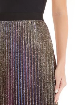 Glitzer-Plisseerock Aus Jersey -Liujo 8057590549008 offer CF2051J188704706 S AF N N 3 N