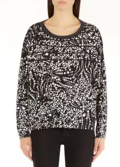 Streifenpullover Mit Lurex® Und Print