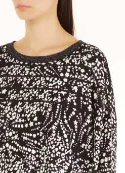 Streifenpullover Mit Lurex® Und Print -Liujo 8057590574765 offer WF2390MA49IR9746 S AF N N 3 N