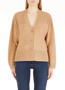 Cardigan Aus Wolle Und Baumwolle Mit Logo